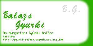 balazs gyurki business card