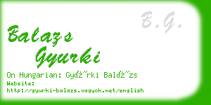 balazs gyurki business card